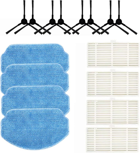 Accessories Kit Compatible With MAMNV BR150/BR151,ZCWA BR150/BR151,MANVINS G20,ONSON BR150/BR151 Robot Vacuum, 8 Side Brushes, 4 Hepa Filters,4 Mo...