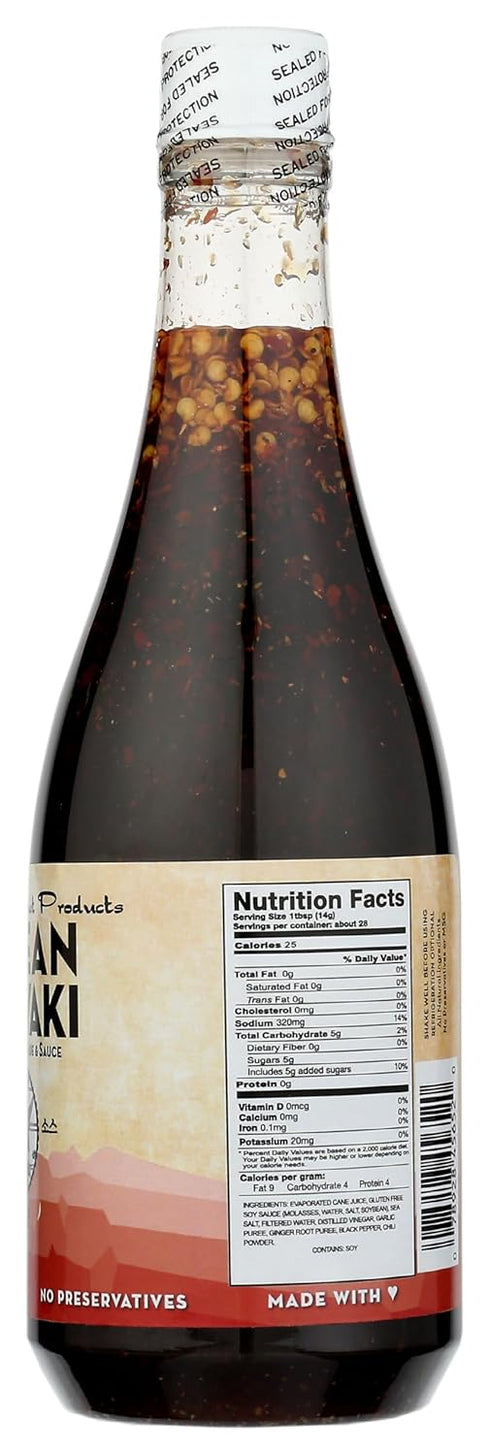 Sunny's Gourmet Korean Spicy Teriyaki Sauce - 15.5 oz., All Natural Marinade, For Grilling Meat or Sautéing Vegetables...