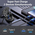 83W 12V USB Power Outlet, Qidoe Aluminum 65W PD USB-C Laptop Charger Socket and 18W QC3.0 Car USB Port with Digital Voltmeter Button Switch Smart ...