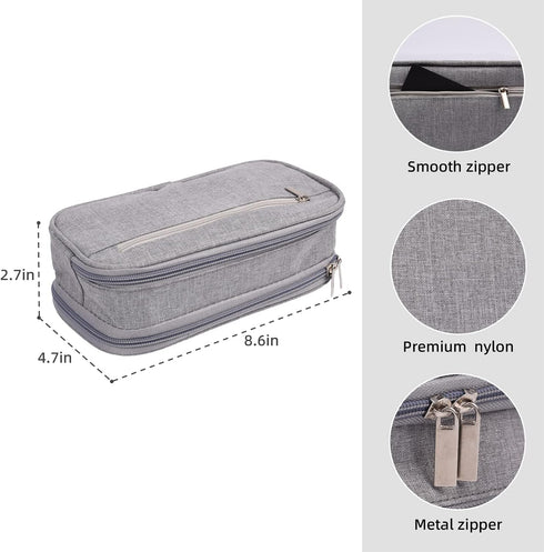 Pencil Case Large Capacity Pen Bag Big Stationery Storage Kit for Office Travel Cosmetic Pouch Arts and Crafts Supplies Organizer Multiple Compart...