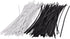 200 Piece Metallic Twist Cable Cord Wire Ties Reusable Fastening (6 Inch, Black and White)...