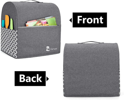 Yarwo Stand Mixer Cover Compatible with 4.5 qt and All 5 qt KitchenAid Mixer, Protective Dust Cover with Top Handle and Pockets for Accessories, G...