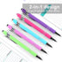 8 PCS (2-in-1) Ballpoint Pens with Stylus Tip, 4 Pen Clips, Black Ink Stylus Retractable Ballpoint Pen for Students Office School Supplies...