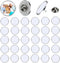 Sublimation Blank Pins DIY Button Badge, Sublimation Silver Blank Base Pins Aluminum Sheet with Butterfly Pin Backs for DIY Craft Jewelry Making L...
