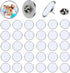 Sublimation Blank Pins DIY Button Badge, Sublimation Silver Blank Base Pins Aluminum Sheet with Butterfly Pin Backs for DIY Craft Jewelry Making L...