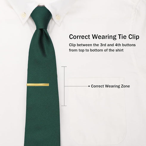 Tie Clip for Men Set, Gold Tie Bar and Tie Pin Clip for Regular Ties, Unique Mens Tie Clip Tie Clasp Suitable for Wedding Anniversary Business Pro...