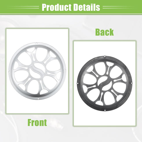 ACROPIX Universal 8" Car Speaker Grills Cover Round 8 Inch Audio Speaker Subwoofer Guard Protector Case with Mounting Screws ABS Silver Tone - Pac...