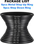 PATIKIL 9pcs Step Up Ring, 9pcs Step Down Ring, Camera Lens Filter Adapter Ring Aluminum Filter Ring Adapter Set for Camera Lens Hood, 72-77MM, 77...