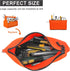 4 Pack Tool Pouch Zipper Bags, Heavy Duty Tools Pouch with Carabiner, Multipurpose Pouch Tote Bags with Dependable Durable Zippers...