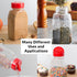 Skyway Supreme Large 16 OZ Plastic Spice Bottles Seasoning Containers Jars - Flap Cap Pour and Sifter Spice Shaker - Refillable Perfect For Storin...
