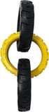 Tonka Rubber 3-Ring Tug Dog Toy, Lightweight, Durable and Water Resistant, 10.5 Inches, for Medium/Large Breeds, Single Unit, Yellow/Black...