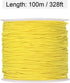 3pcs Elastic Beading Cord for Bracelet 1mm Dia 328ft Stretchy String Sturdy Elastic String for Jewelry Making, Necklaces, Beading, Yellow...