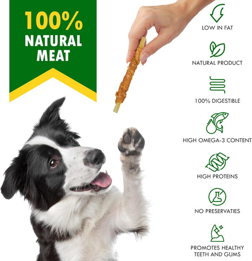 Beloved Pets Cod Sticks Dog Treats Chicken Wrapped - All Natural Rawhide - Free & Grain Free Long Lasting Chews for Large & Small Dogs - Dried Pet...