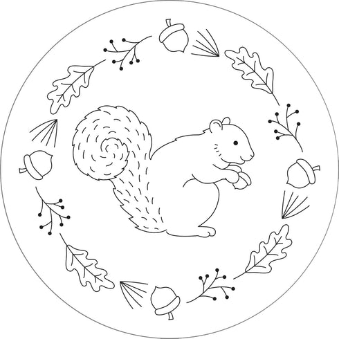 Woodland Embroidery Pattern Transfers (set of 10 hoop designs!)...