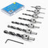 amoolo Countersink Drill Bits Set 7Pcs, Counter Sink Drill Bit for Wood, Woodworking High Carbon Steel Carpentry Bit with Chamfering Combination P...