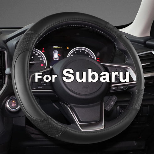 GIANT PANDA Customized Auto Steering Wheel Cover for Subaru Forester, Car Steering Wheel Cover for Subaru Outback and Crosstrek - Solid Black...