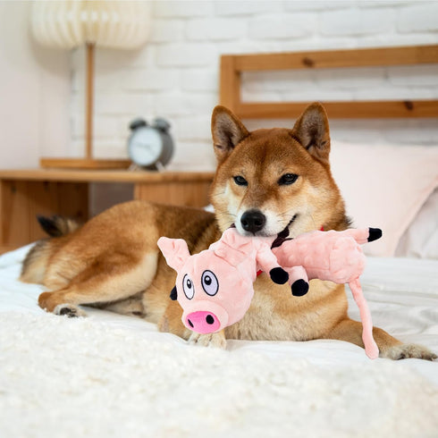 Squeaky Dog Toys for Dogs,Plush Dog Toy,Dog Tug of War Toy,Interactive Dog Toy for Small/Medium/Large Breed?pig?...