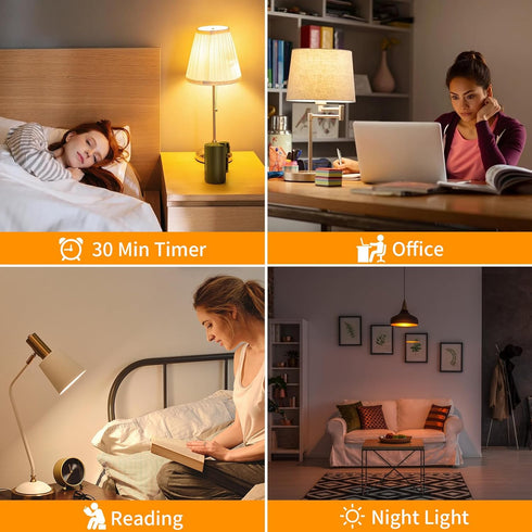 2Pack A19 LED Light Bulbs with Remote Control, 9W 800LM Smart Cordless Light Bulb 60W Equivalent, 3000K-6000K Dimmable E26 Led Bulb with Timing/Me...