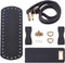 PandaHall DIY PU Leather Bag Knitting Set, Leather Bottom/26' Shoulder Strap/Bag Twist Lock/Flap Cover/Buckles for Crochet Handbag Tote, Black (7 ...