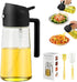 16oz Olive Oil Dispenser for Kitchen, 2 in 1 Olive Oil Dispenser and Oil Sprayer, Olive Oil Dispenser Spray Bottle with Brush, Oil Sprayer for Coo...