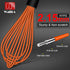 Walfos Whisk, Silicone Whisks Set of 5, Mini Stainless Steel Whisk 7+5in and Non Scratch Coated 7+9+11in Whisks, Suitable for Blending, Whisking, ...