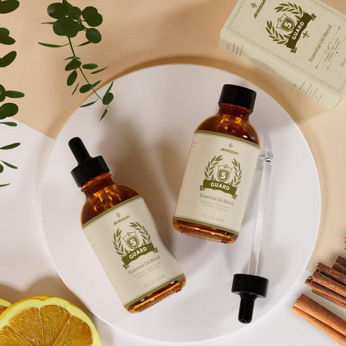 ARVIDSSON Five Guards Essential Oil Blend 4 Fl. Oz (120ml), Thieves Essential Oil, Combination of Clove, Eucalyptus, Lemon, Cinnamon, Rosemary Ess...