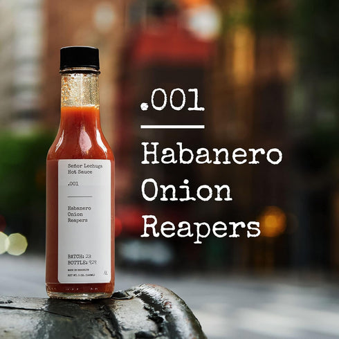 Señor Lechuga Hot Sauce – Hot Sauce Made from Carolina Reaper Peppers and Habanero Pepper – .001 Habanero, Onion, Reapers...