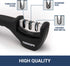 Premium Chef Knife Sharpener, Professional Kitchen Chef 3 Slot Design, Manual Knife Sharpener Kit, black, medium...