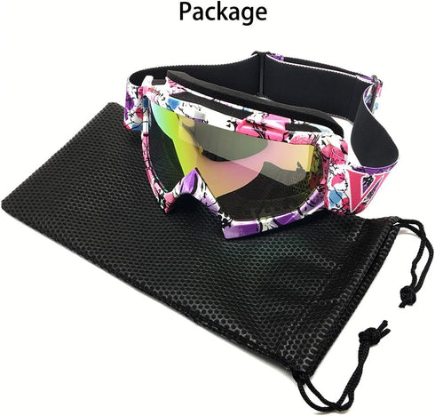 Dirt Bike Goggles, ATV Goggles motorcycle goggles, UTV MX OTG Accessories Goggle Glasses & Anti Fog Ski Goggles, Racing Skiing Dirtbike Goggles fo...