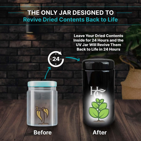 Herb Guard - 1 Oz Airtight Container and Smell Proof Jar (500 ml) 2 Way 62% Pack Keeps Goods Fresh for Months...