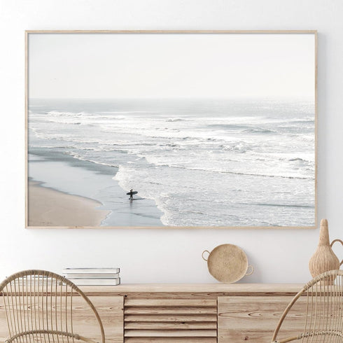 Neutral Landscape Painting Beach Landscape Prints Coastal Ocean Wall Art Beach Scene Artwork Farmhouse Landscape Pictures Coastal Landscape Wall A...