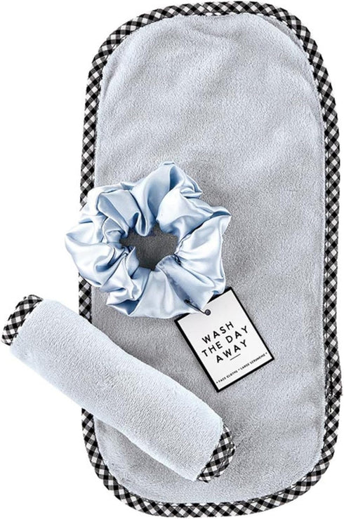 Reusable Makeup Remover Facial Cloths and Scrunchie Facial Care Set, 3-Piece, Coastal...