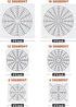 6 Pieces Mandala Dot Painting Tool Stencils Template Set, 4/8/12/16 Segment Creative Mandala Stencils Reusable Painting Stencils for DIY Painting ...