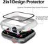 12 Pcs Jomitvp Hard PC Case Compatible for Apple Watch Series SE (2022) 6/5/4/SE 40mm with Tempered Glass Screen Protector, All Around Protector B...