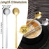 20 Pcs 6.8 Inches Coffee Spoons, Espresso Spoons, Stainless Steel Stirring Spoons with Long Handle, Cute Coffee Bar Accessories, Mini Gold Spoons ...