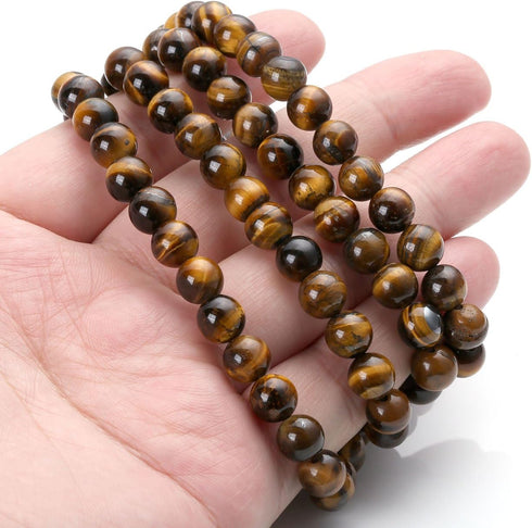 Jovivi Tibetan 6mm 8mm 108 Natural Tiger Eye Gemstone Beads Prayer Mala Bracelet Necklace...