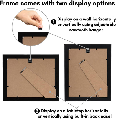 Americanflat 4x6 Double Picture Frame with Shatter-Resistant Glass - Fits Two 4x6 Photos or use as One 8x10 Picture Frame - Signature Collection -...