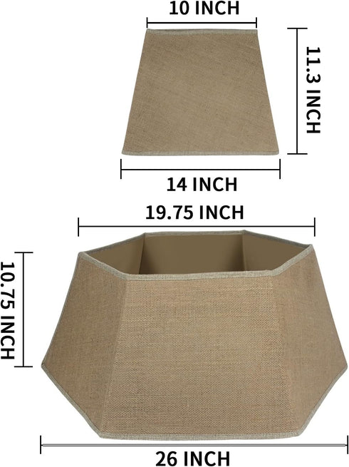 SHENG HONG 26 Inch Christmas Tree Collar Buffalo Plaid Christmas Tree Skirts Tree Ring Christmas Decorations for Party Holiday Home Decoration...