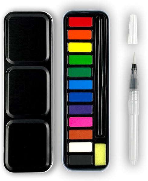 ArtSkills Travel Watercolor Kit, Watercolor Paint Set for Kids & Adults, Travel Palette with Water Brush...