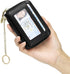 imeetu RFID Credit Card Wallet, Genuine Leather Zipper Card Case Holder with Removable Keychain(Black)...