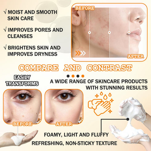 Turmeric Face Care Set with Hydrating Honey Face Masks,Skincare Gift Set Include Turmeric Cream,Cleanser,Face Serum,Toner,Eye Cream,Turmeric Soap,...