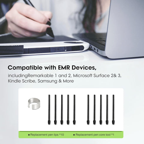 Stylus Tips for Remarkable 2 Pen Tips Replacement 10 PCS/Digital Drawing Tips for Remarkable Tablet Nibs/Kindle Scribe/Wacom/Pencil Replacement Ti...