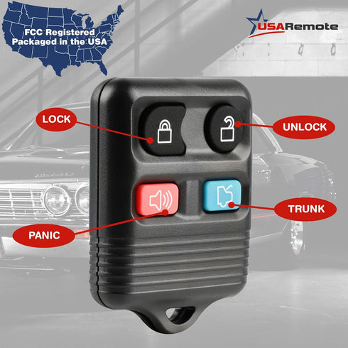 Car Key Fob Keyless Entry Remote fits Ford Expedition Explorer Mustang Fusion, Lincoln Town Car, Mercury Grand Marquis, Mazda (CWTWB1U345) Set of ...