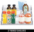 mDesign Plastic Kitchen 3-Tier Spice Rack Holder, Storage Organizer for Cabinet, Counter, Pantry, Shelf, Hold Spices, Seasoning, Jars, Canned Food...
