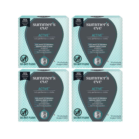 Summer’s Eve Active Daily Perfomance Feminine Wipes, pH balanced, 14 Count (Pack of 4)...