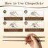 Chopsticks Reusable, Wooden Lucky Chopsticks Non-Slip, Chop Sticks Dishwasher Safe, Chinese Round Cooking Chopsticks for Sushi, Pasta, Asian Cuisi...