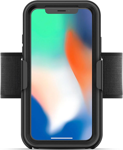 ENCASED Workout Armband for Otterbox Defender Case - Apple iPhone X/iPhone Xs Adjustable Sports Band (Fits arm Sizes XS-XXL) (case not Included)...
