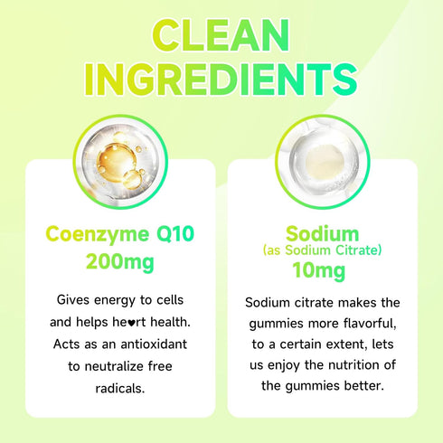 CoQ10 Gummies, Coenzyme Q10 Supplement 200mg, High Absorption CoQ10 Supplement for Cellular Energy and Immune Health, Vegan, Gluten Free, Pineappl...