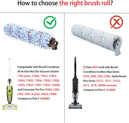 Crosswave Replacement Parts (1 Multi Surface + 1 Pet + 1 Floor Brush + 2 Filters)...