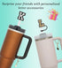 ?3 +3) 3PCS Nuozme Straw Cover 10mm For Stanley Tumbler Cup Reusable Straw Cap Topper with 3 Initial Letter Charms Accessories Name ID Personalize...